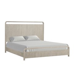 Tavari Wood Panel Bed, Light Gray Finish, King