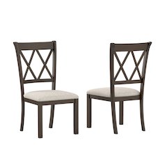 Windvale Upholstered Cross-back Dining Chair, Set of 2