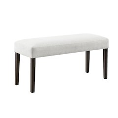 Madison Contemporary Upholstered Dining Bench, Gray