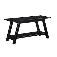 Elyz Solid Wood Bench with Shelf, 36.10-Inch Long