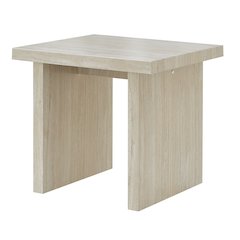 Cavira Modern Faux Marble Living Room End Table, Beige