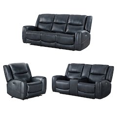 Cozura 3-Piece Leather Power Recling Living Room Set