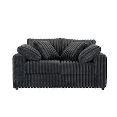 Belvoir Upholstered Stationary Loveseat, Charcoal