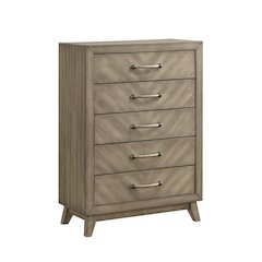 Arena Contemporary 5-Drawer Chest in Weathered Sand