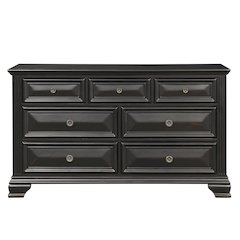 Renova Vintage Black 7-Drawer Dresser