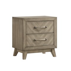 Arena Contemporary 2-Drawer Nightstand in Weathered Sand