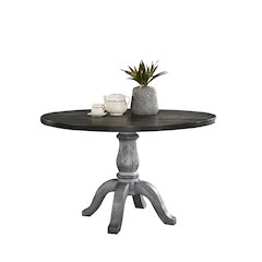 Iris Round Pedestal Wood Dining Table