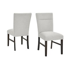 Madison Contemporary Upholstered Dining Chairs,Set of 2,Gray