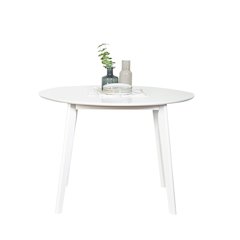 Roma Contemporary White Round Dining Table