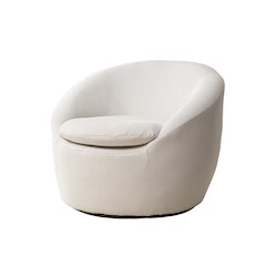 Winnie Modern Barrel Chair, 360° Swivel