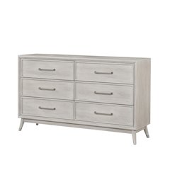 Seluna 6-Drawer Bedroom Dresser, Gray Oak Finish