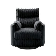 Wide-Wale Corduroy Manual Recliner Chair with Overstuffed Seat for Adults, White