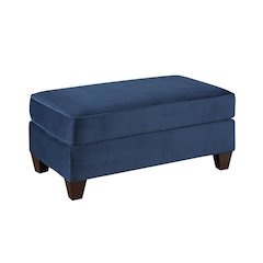 Camero Fabric Cocktail Ottoman in Navy Blue