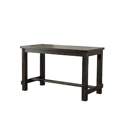 Lotusville Antique Black Finish Rectangular Wood Counter Height Dining Table