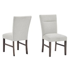 Sorlen Modern Gray Upholstered Dining Chairs, Set of 2