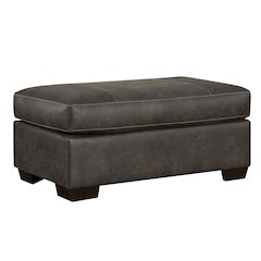 Tirana Contemporary Fabric Cocktail Ottoman in Sequoia Ash