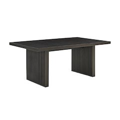 Madison Contemporary Dining Table, Slat-Fluted Base, Espresso