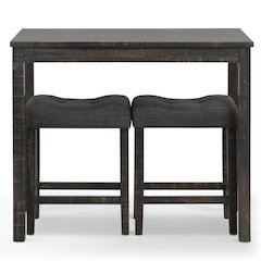 Sora Wood 3-Pc Counter Height Dining Set, Gray