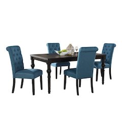 Leviton Urban Style Dining Set: Table and 4 chairs, Blue