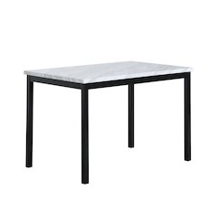 Modern Faux Marble Dining Table – Off-White Kitchen & Dining Room Tables