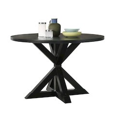 Black Round Dining Table for 4 – Kitchen & Dining Room Table in Wood