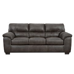 Tirana Contemporary Fabric Pillow-top Arm Sofa in Sequoia Ash