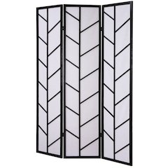 Yoyuke 3-Panel Climbing Screen Room Divider, Black