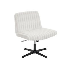 Blynn Adjustable Swivel Criss Cross Chair, Office Chair Vanity Chair