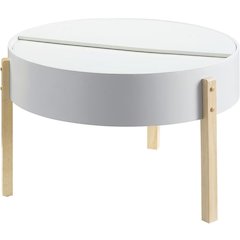 Coffee Table, White & Natural