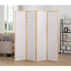 4-Panel Room Divider - Natural