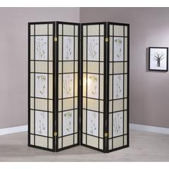 4 Panel Shoji Screen - Black