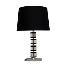 24"H Oval Crysal Black/Clear Table Lamp