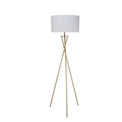 64.5"In Ester Matte Gold Hourglass Mid-Century Metal Floor Lamp
