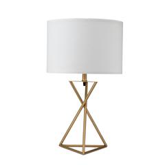 26.25" In Ester Matte Gold Hourglass Mid-Century Metal Table Lamp