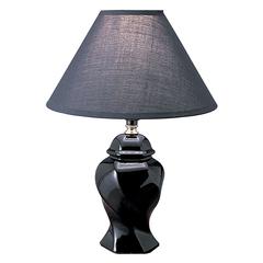 13"H Ceramic Table Lamp - Black