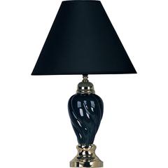 22" Ceramic Table Lamp - Black
