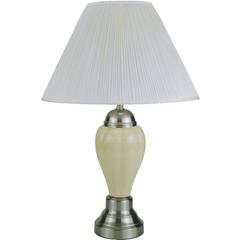 27" Ceramic Table Lamp - Silver/ Ivory