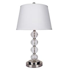 Glass Table Lamp - Satin Nickel (28.5")