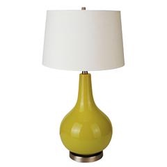 28" Ceramic Table Lamp - Apple Green