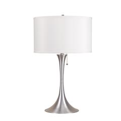 27H Brush Silver Retro Table Lamp