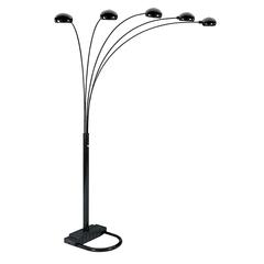 84"H 5 Arms Arch Floor Lamp - Black