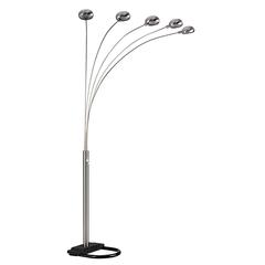 84"H 5 Arms Arch Floor Lamp - Satin Nickel