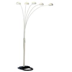 84"H 5 Arms Arch Floor Lamp - White