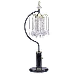 27"H Table Lamp With Crystal-Inspired Shade