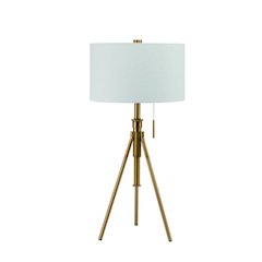 58" To 72"H Mid-Century Adjustable Tripod Silver Floor Lamp