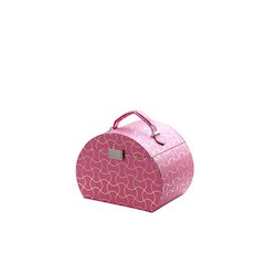 6.8" In Hot Pink Travel Jewelry Case