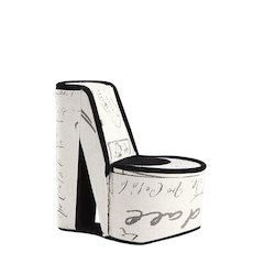 9" In Stencil Letter Print High Heel Shoe Hidden Jewelry Box