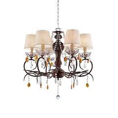 27" In Magnolia Crystal Bronze Ceiling Lamp