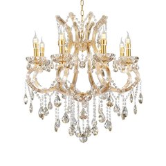 30" Gallant Cognac Crystal 8-Lights Led Hard-Wired Ceiling Lamp