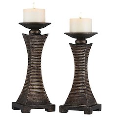 15.75", 17.5" Kayan Candleholder Set